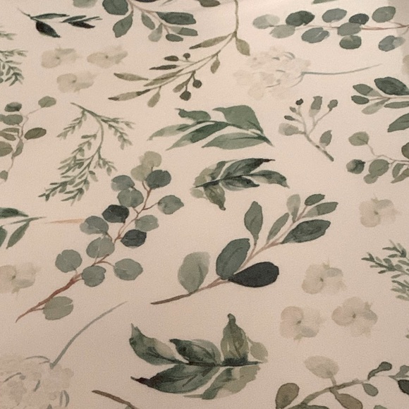 2 Infant Baby Fitted Stretch Deluxe Crib Sheets Green Leaves Pottery Barn Kids - Picture 1 of 3
